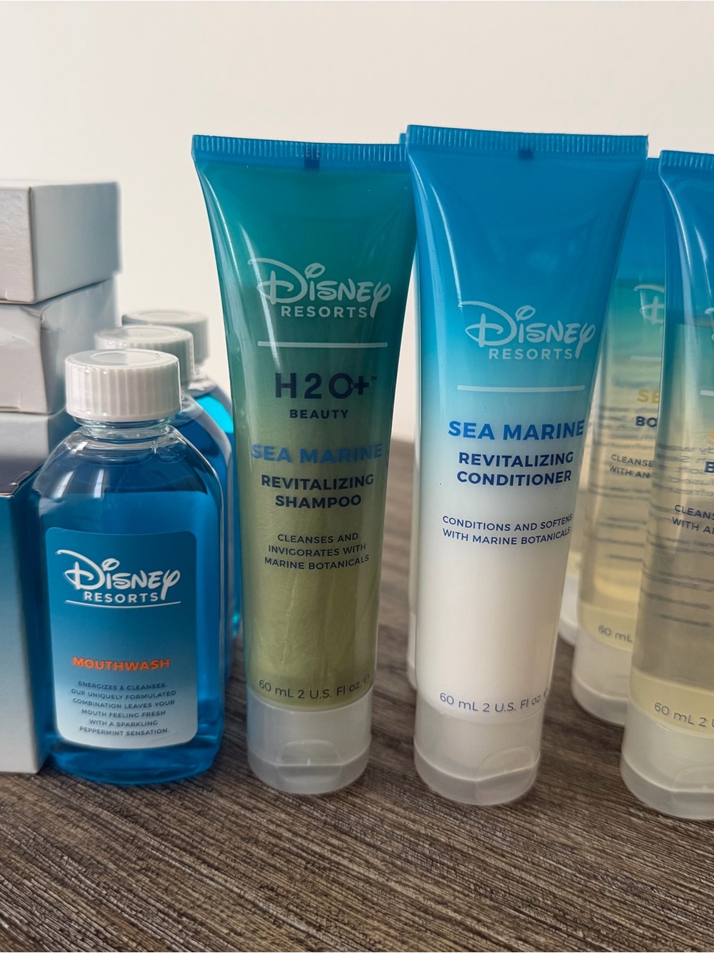 Disney Sea Marine shampoo conditioner mouthwash body wash and soap